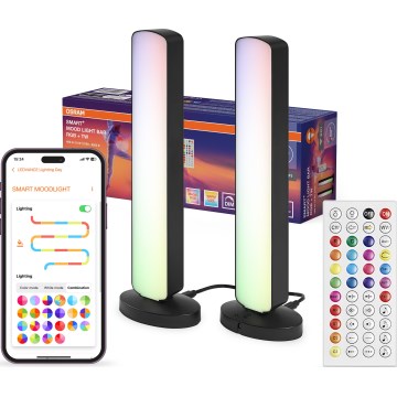 Osram - Sæt med 2 dæmpbare LED RGBW bordlamper MOOD LIGHT LED/4W/230V 2700-6500K Wi-Fi + fjernbetjening