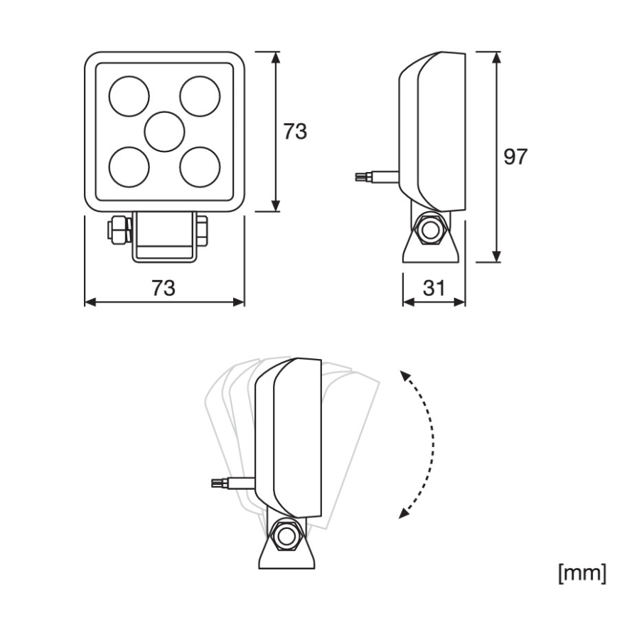 Osram - Sæt med 2x LED-spot til bil LEDRIVING WL VX70-WD LED/8W/12/24V 6000K IP67