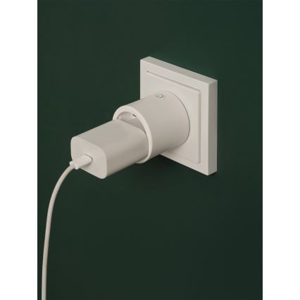 Osram - Sæt med 2 Smart stikkontakter SMART+ MATTER SCHUKO 2300W/230V/10A Wi-Fi hvid