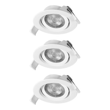 Osram - Sæt med 3 dæmpbare LED-indbygningsspots SPOT LED/4,9W/230V 2700K Ø 8,7 cm hvid