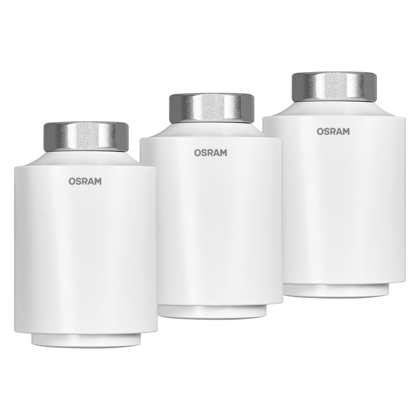 Osram - Sæt med 3 SMART+ termostathoveder, 3xAA, Wi-Fi