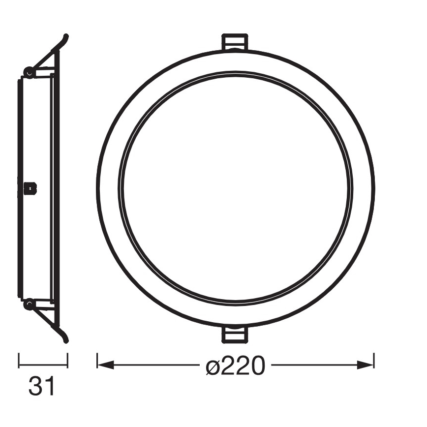 Osram - Sæt med 6x LED indbygningsspot ESSENTIAL LED/18W/230V 4000K Ø 22 cm hvid