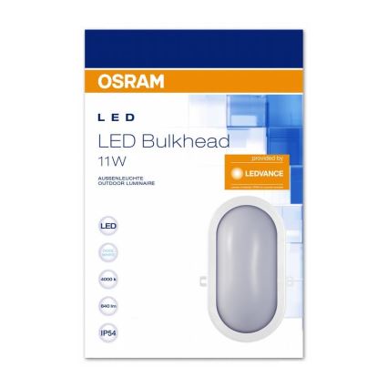 Osram - Udendørs LED væglampe BULKHEAD 1xLED/11W/230V IP54