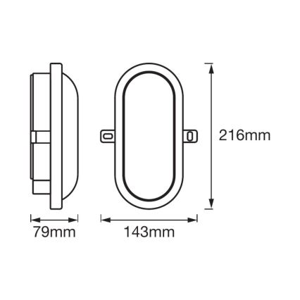 Osram - Udendørs LED væglampe BULKHEAD 1xLED/11W/230V IP54