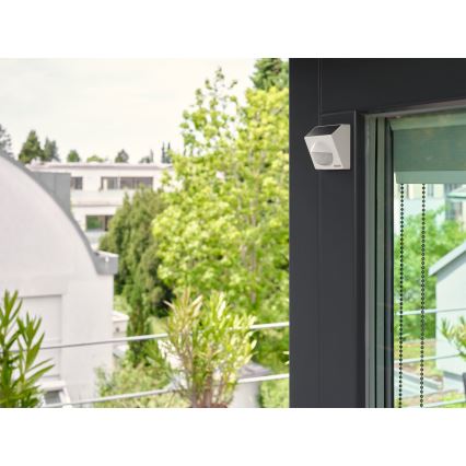 Osram - Udendørs solcelledrevet bevægelsessensor SMART+ 3,7 V hvid IP65 Wi-Fi 800 mAh