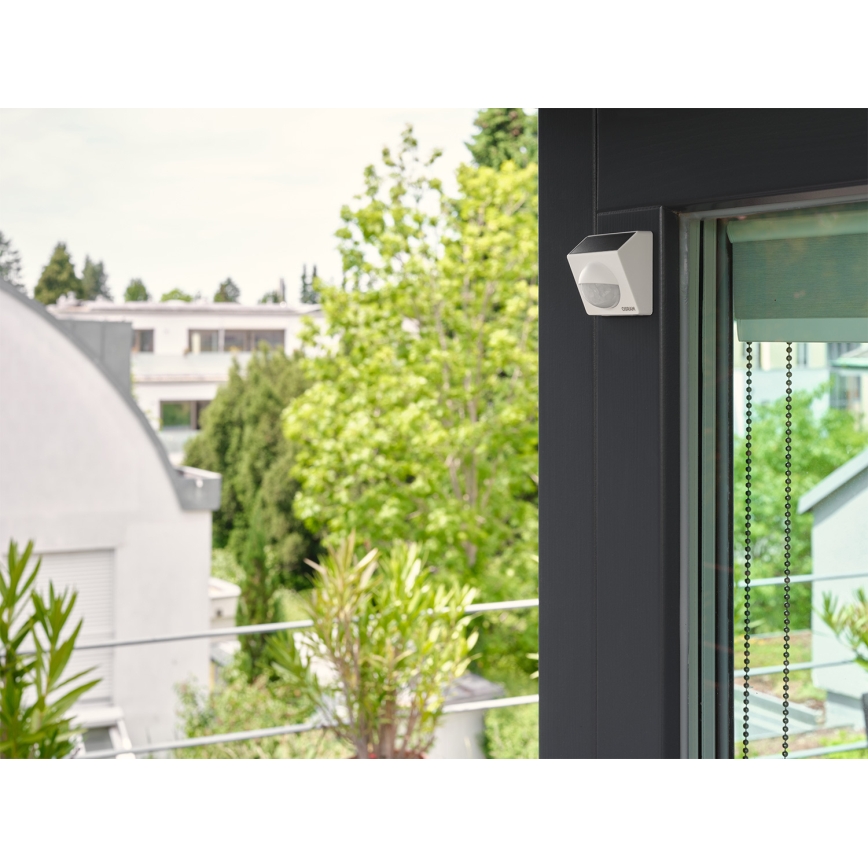 Osram - Udendørs solcelledrevet bevægelsessensor SMART+ 3,7 V hvid IP65 Wi-Fi 800 mAh