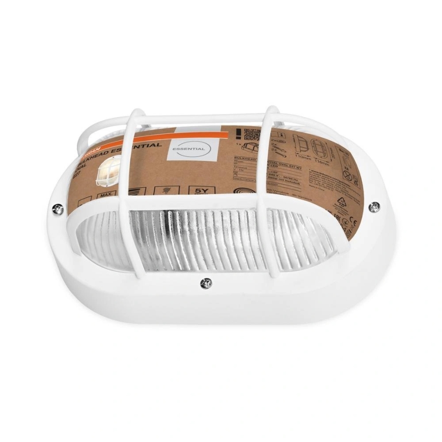 Osram - Udendørs vægarmatur BULKHEAD 1xE27/10W/230V IP54 hvid