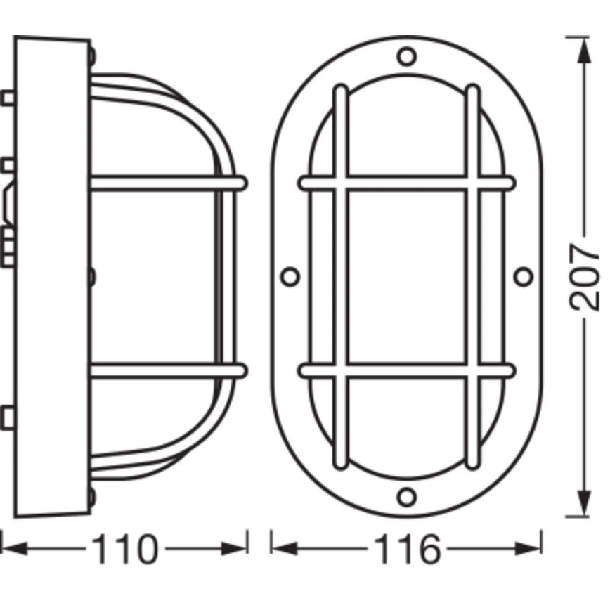 Osram - Udendørs vægarmatur BULKHEAD 1xE27/10W/230V IP54 hvid