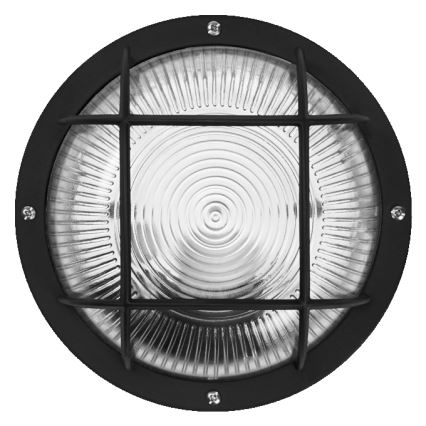 Osram - Udendørs væglampe BULKHEAD 1xE27/10W/230V Ø 19 cm IP54 sort