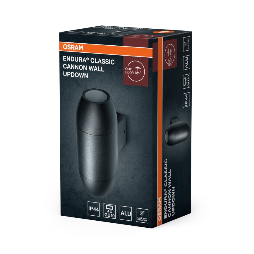 Osram - Udendørs væglampe CANNON 2xGU10/35W/230V IP44 antracit