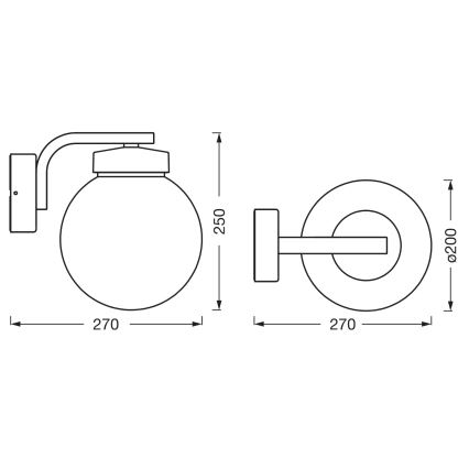 Osram - Udendørs væglampe ENDURA CLASSIC 1xE27/40W/230V IP54 antracit