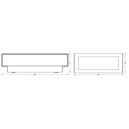 Osram - Udendørs væglampe ENDURA STYLE LED/10W/230V IP54 antracit