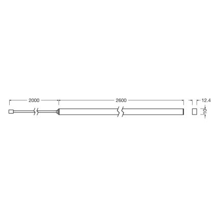 Osram - Udvidelsessæt til dæmpbar LED-lyslist FLEX ACOUSTIC 2,6m LED/24W/24V