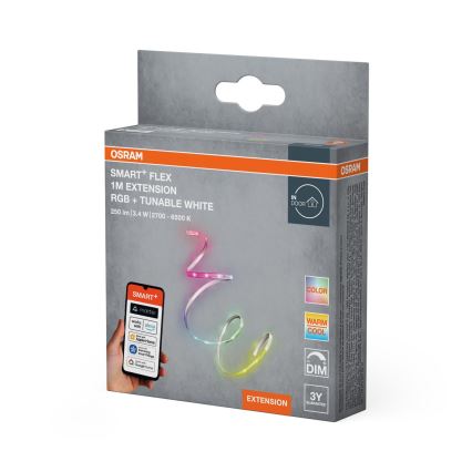 Osram - Udvidelsessæt til dæmpbart LED RGB+TW-bånd SMART+ FLEX 1m LED/3,4W/24V 2700-6500K Wi-Fi