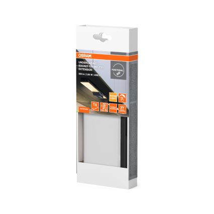 Osram - Udvidelsessæt til LED-underskabslampe UNDERCABINET LED/3,85W/36V 3000K 8,1x17,9 cm sort
