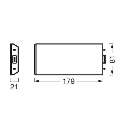 Osram - Udvidelsessæt til LED-underskabslampe UNDERCABINET LED/3,85W/36V 3000K 8,1x17,9 cm sort