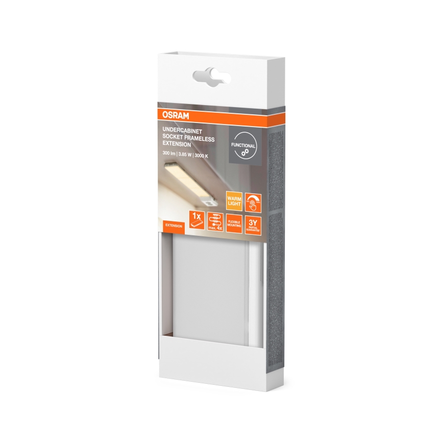 Osram - Udvidelsessæt til LED-underskabslampe UNDERCABINET LED/3,85W/36V 3000K 8,1x17,9 cm hvid
