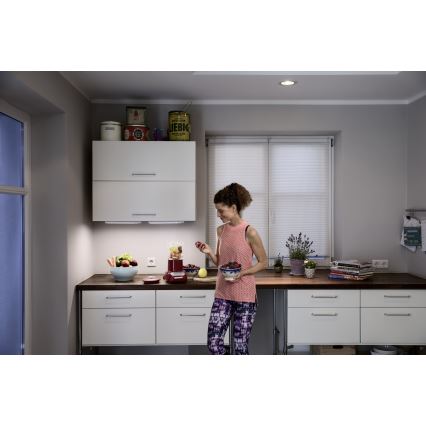 Osram - LED underskabsarmatur med bevægelses- og skumringssensor LINEARLED LED/2,9W/9V 6xAA 4000K 31,4 cm hvid