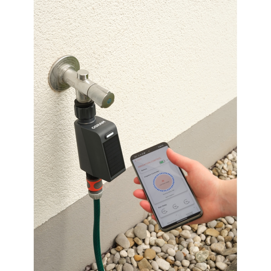 Osram - Vandingsventil med solcellepanel SMART+ IP55 Wi-Fi