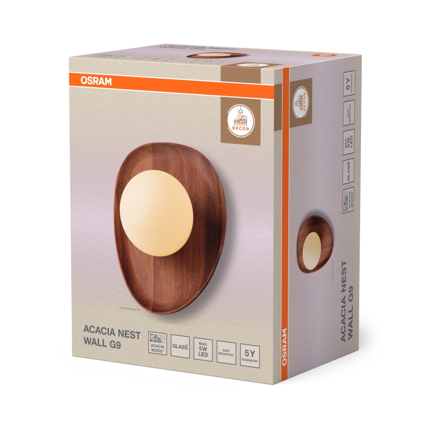Osram - Væglampe ACACIA NEST 1xG9/5W/230V akacietræ