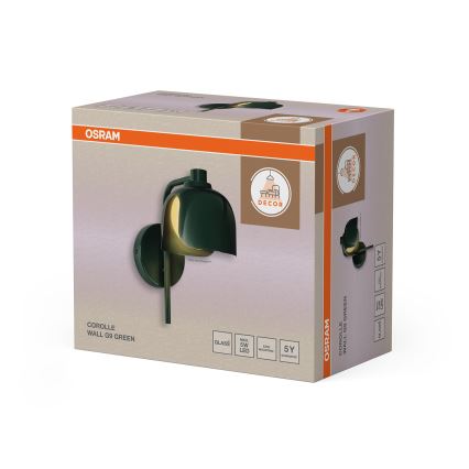 Osram - Væglampe DECOR COROLLE 1xG9/20W/230V grøn