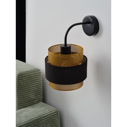 Osram - Væglampe DECOR HORNET 1xE27/10W/230V sort/guld