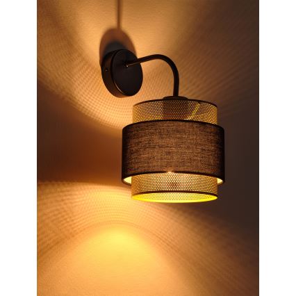 Osram - Væglampe DECOR HORNET 1xE27/10W/230V sort/guld