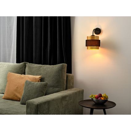Osram - Væglampe DECOR HORNET 1xE27/10W/230V sort/guld