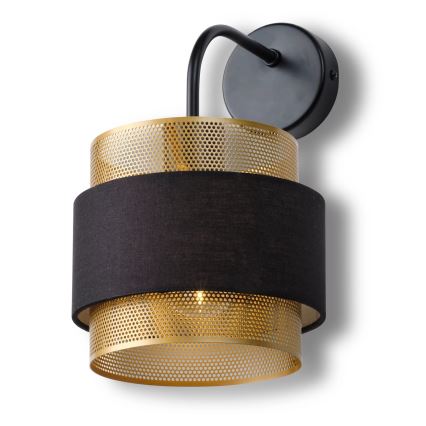 Osram - Væglampe DECOR HORNET 1xE27/10W/230V sort/guld