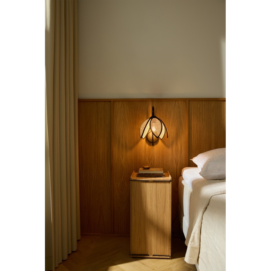 Osram - Væglampe DECOR RATTAN 1xE27/15W/230V beige/sort