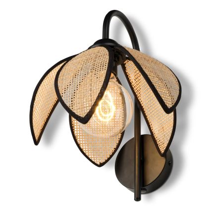 Osram - Væglampe DECOR RATTAN 1xE27/15W/230V beige/sort