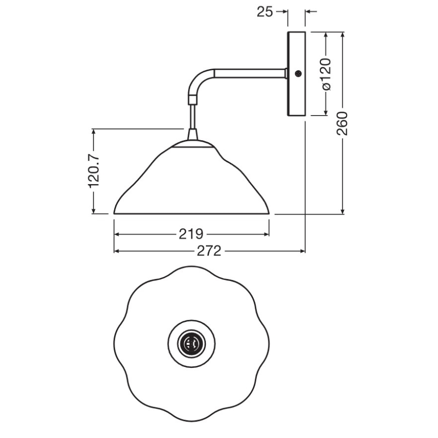 Osram - Væglampe LOTUS LEAF 1xE14/5,5W/230V