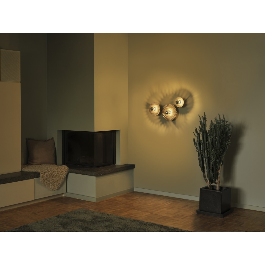 Osram - Væglampe PLISSEE 3xE27/15W/230V antracit