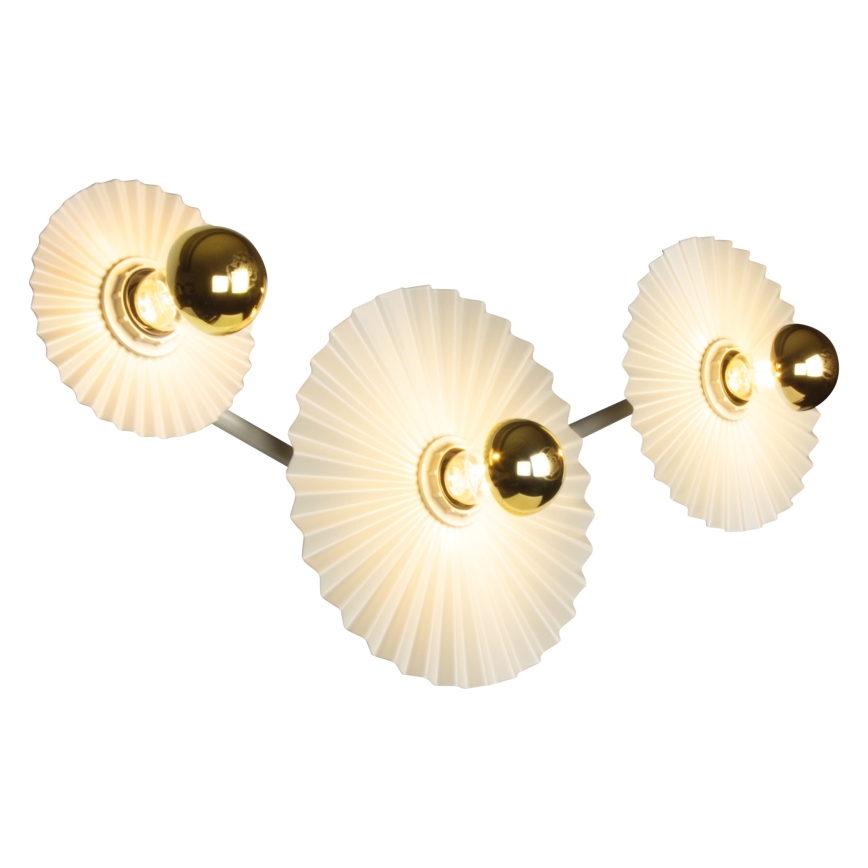 Osram - Væglampe PLISSEE 3xE27/15W/230V cremefarvet