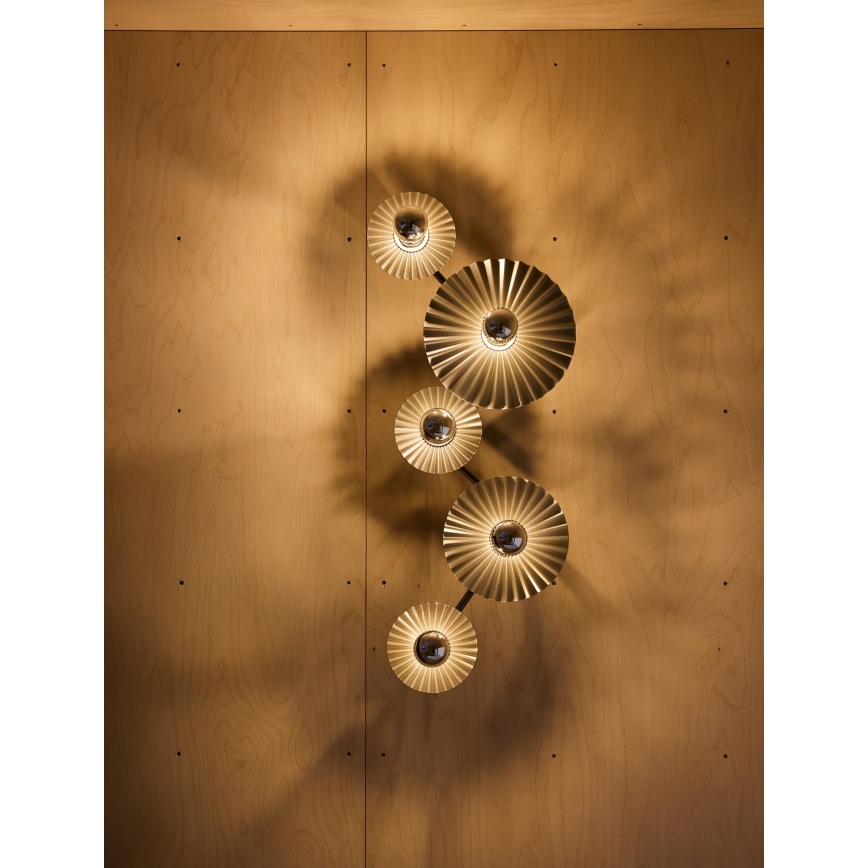 Osram - Væglampe PLISSEE 5xE27/15W/230V antracit