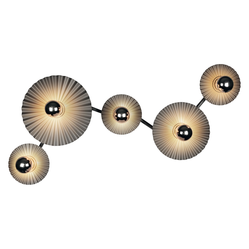 Osram - Væglampe PLISSEE 5xE27/15W/230V antracit