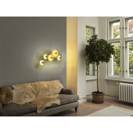 Osram - Væglampe PLISSEE 5xE27/15W/230V cremefarvet