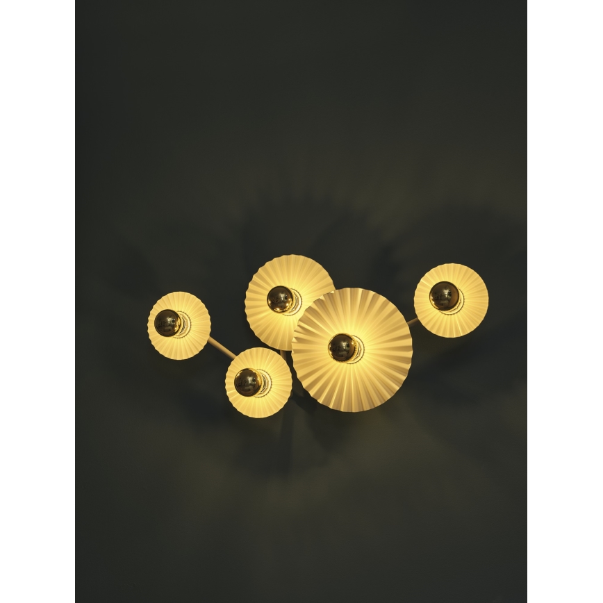 Osram - Væglampe PLISSEE 5xE27/15W/230V cremefarvet