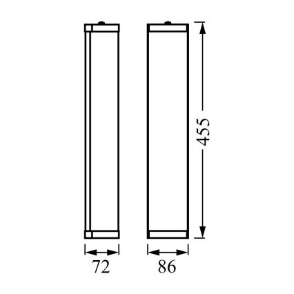 Osram - Badeværelses-væglampe BATHROOM CLASSIC 3xE14/12W/230V IP44 sort