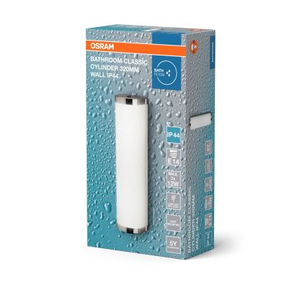 Osram - Badeværelses-væglampe BATHROOM CLASSIC 2xE14/12W/230V IP44, blank krom