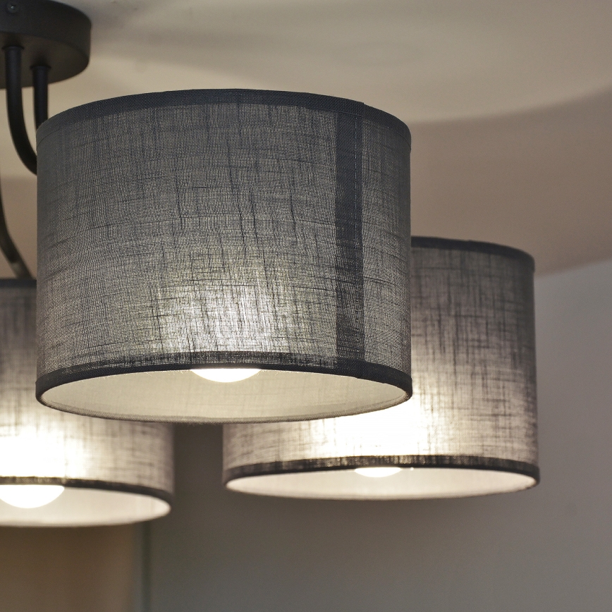 Overflademonteret loftlampe ALBA 5xE27/15W/230V grå