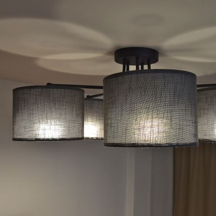 Overflademonteret loftlampe ALBA 5xE27/15W/230V grå