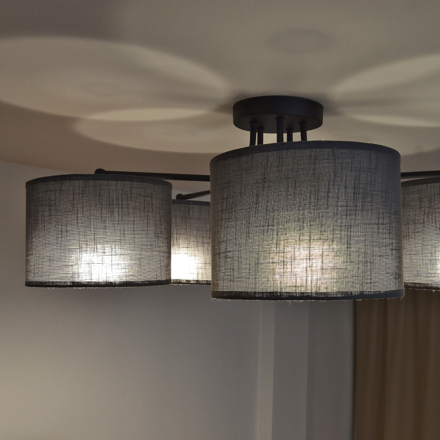 Overflademonteret loftlampe ALBA 5xE27/15W/230V grå