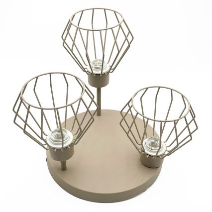 Overflademonteret loftlampe AUDREY 3xE27/15W/230V beige