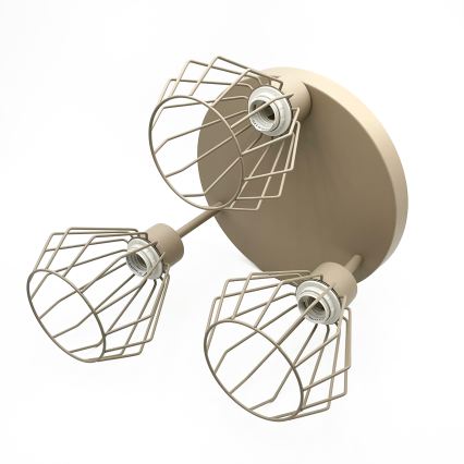 Overflademonteret loftlampe AUDREY 3xE27/15W/230V beige