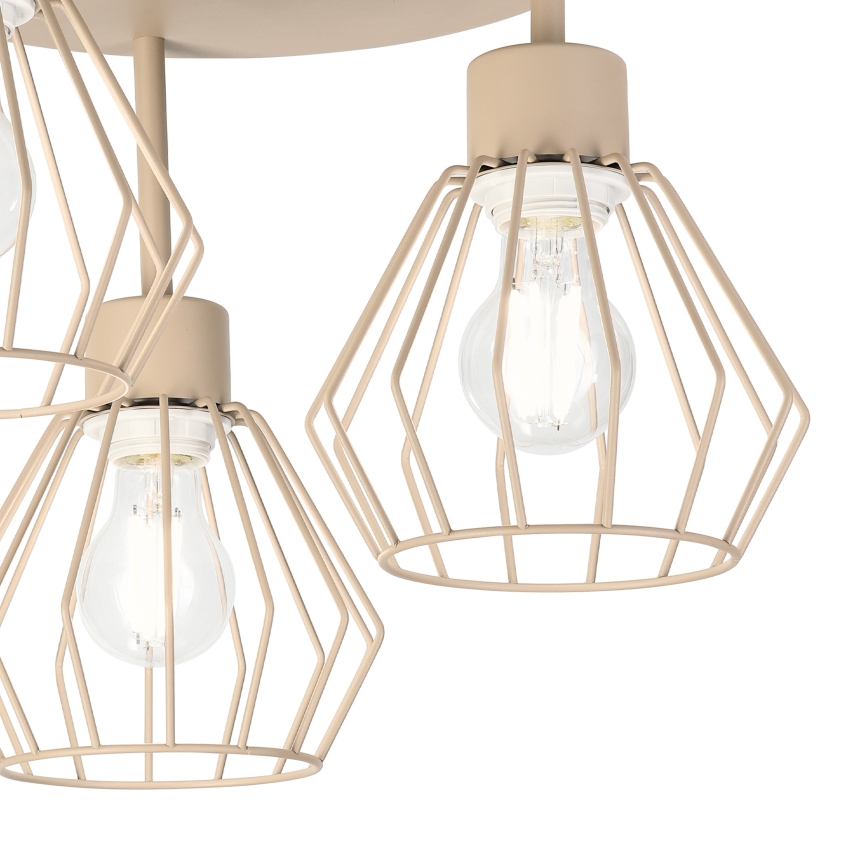 Overflademonteret loftlampe AUDREY 3xE27/15W/230V beige