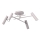 Overflademonteret loftlampe AXION 4xGU10/8W/230V