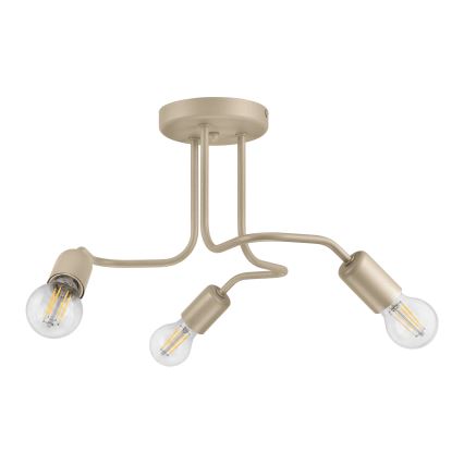 Overflademonteret loftlampe CHARLIE 3xE27/15W/230V beige