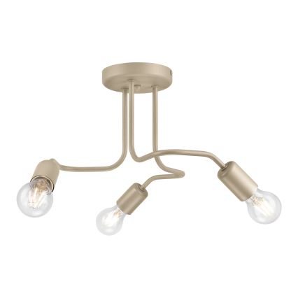 Overflademonteret loftlampe CHARLIE 3xE27/15W/230V beige