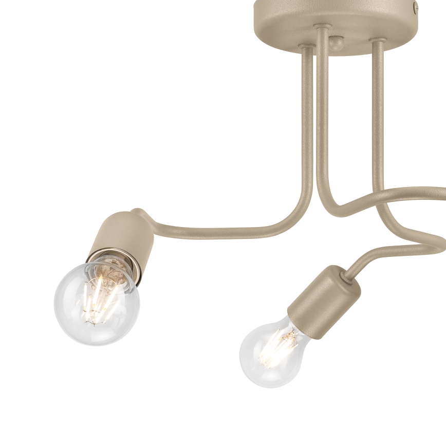 Overflademonteret loftlampe CHARLIE 3xE27/15W/230V beige